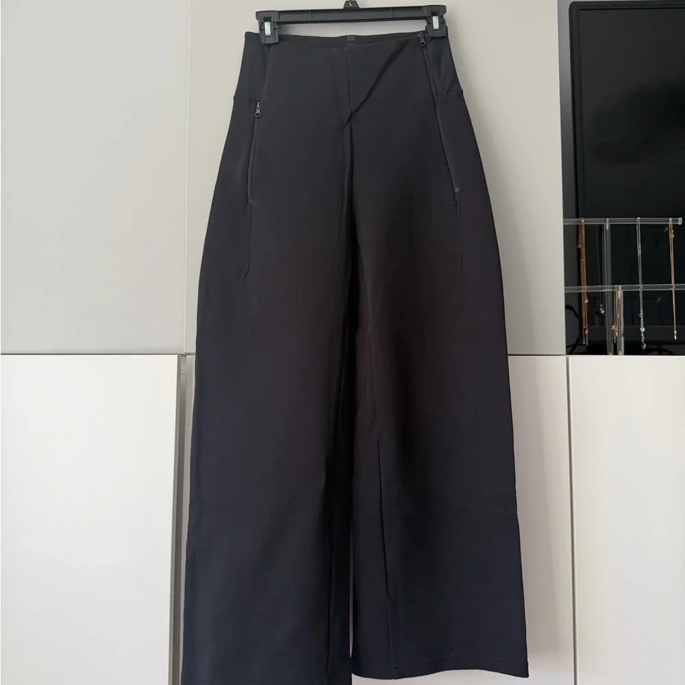 adidas Black Wide-Leg Trousers - Picture 1 of 8